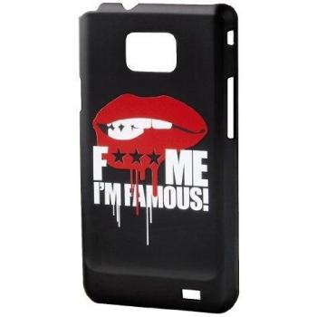 FMIF Lip‑Handyhülle für Samsung GT-I9100 in Schwarz – „F*** ME I'M FAMOUS“