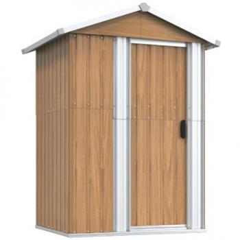 Abri de jardin en acier 126x97,5x177 cm couleur marron