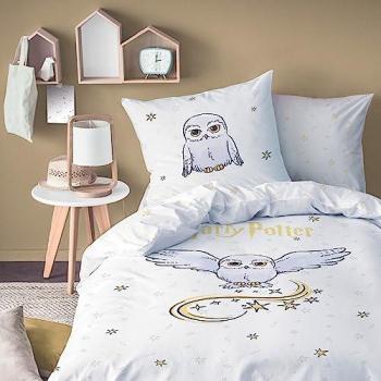 Bettwäsche Harry Potter Eule Hedwig 135x200 + 80x80 cm, 100 % Baumwolle, Renforcé, 2-teilig