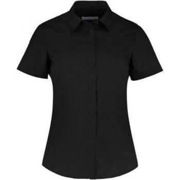Kurzarm Popeline Damen-Tops „Raketemetall“, Kustom Kit, 14