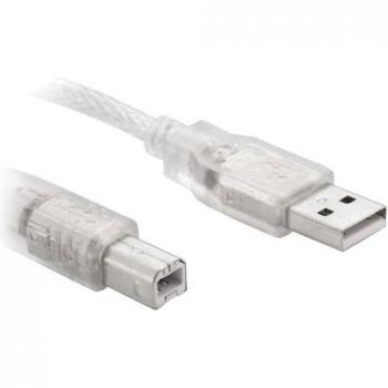 Cable para Impresora 2.0V 3m Transparente PowerMaster