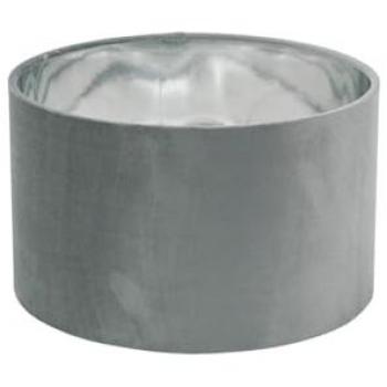 Valuelights Reni Pale Grey Velvet Lamp – Chrome Inner, Easy Fit