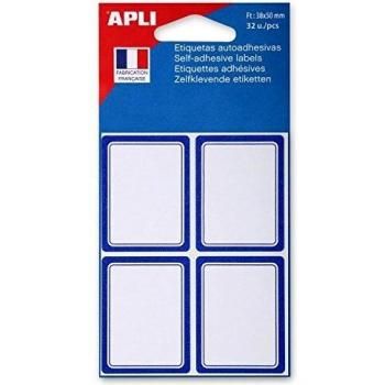 APLI Schulbuchetiketten, blau, 38 x 50 mm, unbedruckt