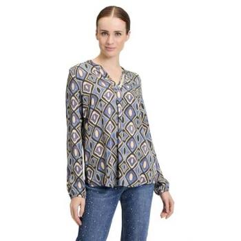 Cartoon Design Blusenshirt mit V-Ausschnitt