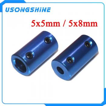 5pcs D14L25 Blue Rigid Screw Coupler Aluminum for Stepper Motor, Bore 5x5mm 5x8mm