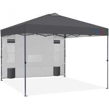 Gazebo estivo pop-up Yaheetech: struttura portatile con parete laterale e tasche multiple