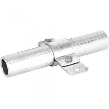 Silberfarbene Dehn Schelle für 55 mm Rohr, gemäß DIN EN 62561‑1, mit Gehäuse