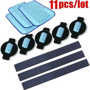 11pcs Mop Cloth and Water Cap Replacement for iRobot Braava 320 380 381 380T 390 390T Mint 4200 4205 5200 5200C