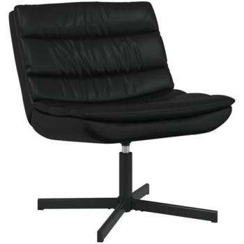 Industrial Black 360° Swivel Chair – Premium PU Cover (63×75×76 cm)