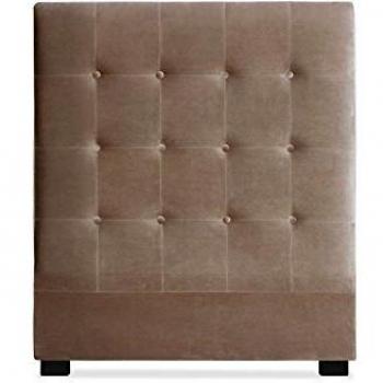 Tête de lit capitonnée 90cm Taupe Menzzo