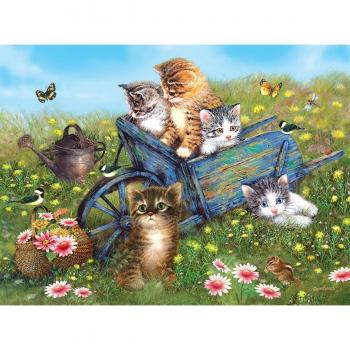 SunsOut Giordano Puzzle 37186 – 1.000 Teile – Katzen auf dem Feld