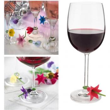 Tasse à Vin TTLIFE Silicone Label – Pack de 6 pour Fêtes