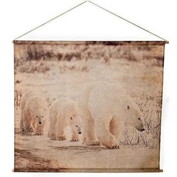 Kakemono Famille Ours 120x140, Tissu
