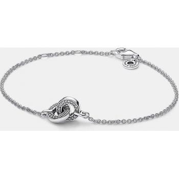 Pulsera Pandora Signature en plata de ley Pavé Entrelazado