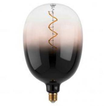 EGLO E27 4W Dimmbare LED Lampe 1800K Extra-Warmweiß Schwarz-Grau-Transparent