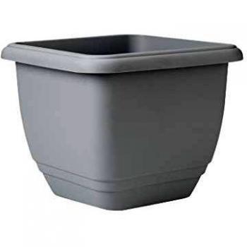 30 cm Square Grey Plastic Planter by Stewart’s