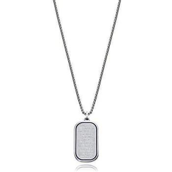 Collar de acero Real Madrid Viceroy 15022C01013 con cadena de 50cm y colgante placa grabada filo esmaltado azul