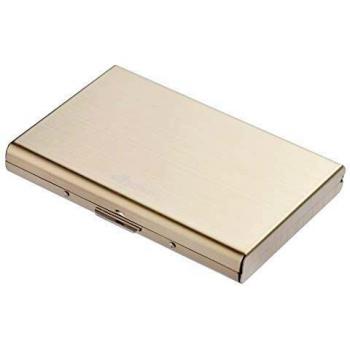 BONSYL ® Elegante Metall Kreditkartenhülle für Damen und Herren, mit RFID Schutz, für 6 Karten, Slim Wallet, Mini Geldbörse