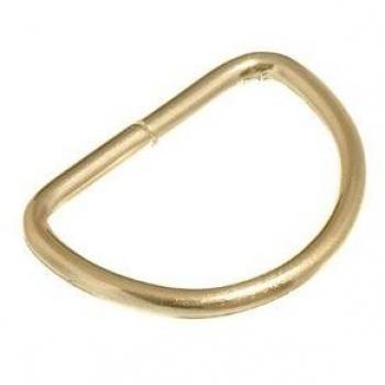 D Ring EB Brass Plated Metal 19mm