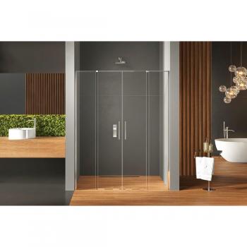 Porte de douche 130 cm, verre 8 mm, finition chromée – collection Maldives
