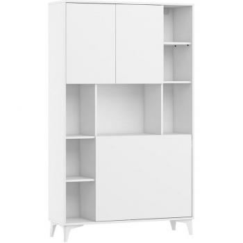 Bureau pliant Megan 2 en finition blanche mate