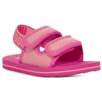 Lennon UGG Badesandale – pinke Slingback mit sicherem Klettverschluss, Unisex 28,5