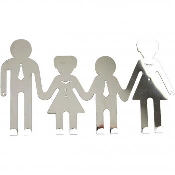 8 Hook Wall Mounted Coat Holder with Family Imagery