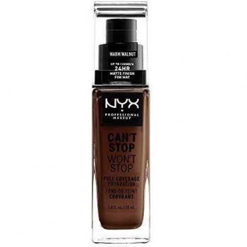 Nyx Professional Make Up Foundation Can't Stop Won't Stop Full Coverage Foundation im Farbton: Warm Walnut (30 ml)