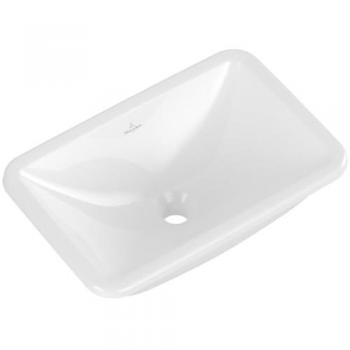 Villeroy & Boch Loop & Friends Unterbauwaschbecken TitanCeram weiß 60 x 40,5 cm mit Überlauf