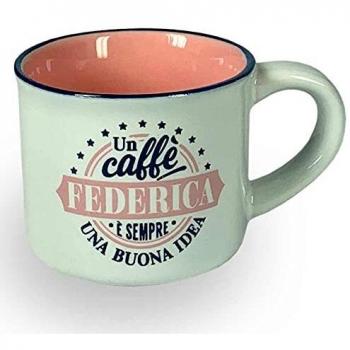 Tazzina caffè Federica con piattino coordinato
