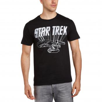 USS Enterprise Crew Top – Men’s Black T‑Shirt, Small