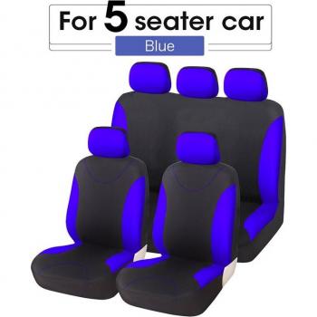 Blue Full Set Car Seat Covers for Toyota Yaris, Nissan, Citroen