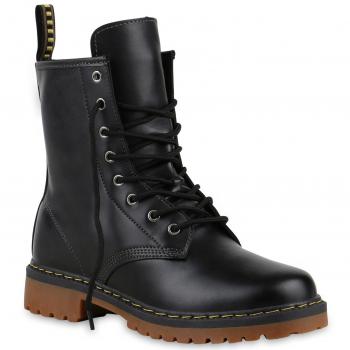 Damen-Worker-Boots in Schwarz mit Tiermuster, 39 EU, Flandell®