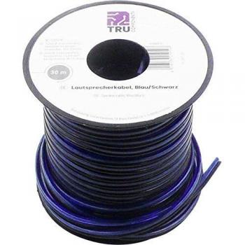 TRU COMPONENTS 1565745 Speaker cable 2 x 0.80 mm² Blue, Black 30 m
