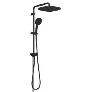 Columna de Ducha Grohe Vitalio Comfort 250 Flex con Inversor para Montaje en Pared, Acabado Negro Mate