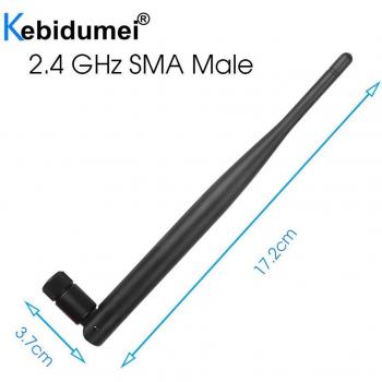 Kebidumei Mini PCI U.FL IPX to RP SMA Male Pigtail Cable Antenna