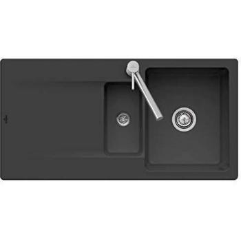 Silhouette Siluet 60 R Évier Villeroy & Boch – Jeu de Déchets, Vidage Manuel (Graphit)