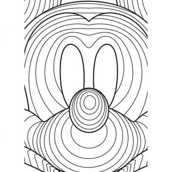 Mickey‑Mouse Linien Wandbild – Disney Dekoration
