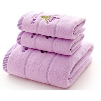 Serviette de bain 70x140cm lavande 100% coton douce