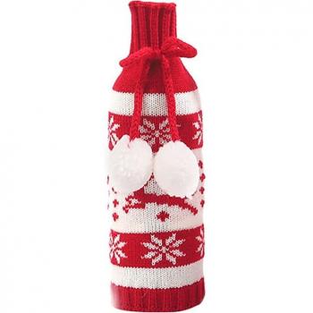 Funda de botella de vino con diseño navideño