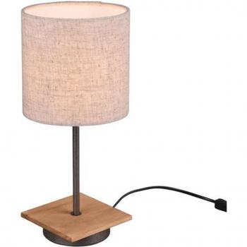 Lampada Da Tavolo Elmau Nichel E Paralume Sabbia 18 cm Trio Lighting