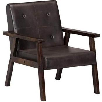 VidaXL Authentic Leather Grey Chair
