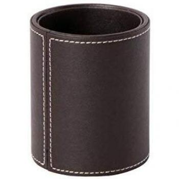 Faux Leather Pen Container