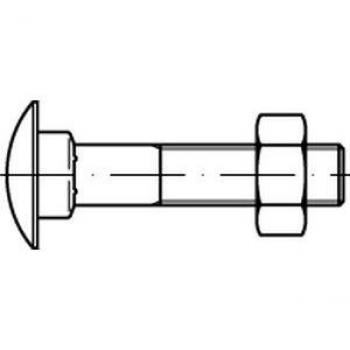 Viti Bullone M16, Collo Quadro, 60 mm, Zincato 4.6 – 50 Unità