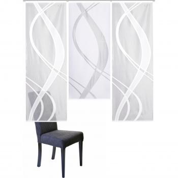 TIBASA Schiebegardinen, 3er Set, 100% Polyester
