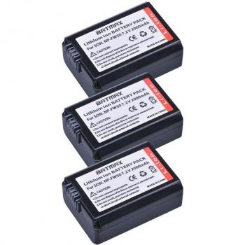 2Pcs 2000mAh NP-FW50 Battery with USB Charger for Sony NEX-7 NEX-5N