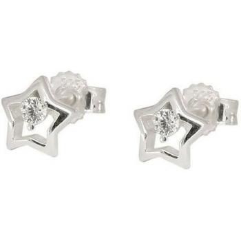 Eleganter Stern‑Ohrring – 6 mm, 925‑Silber, Zirkonia‑Glanz