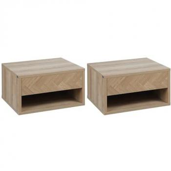 Homcom Mesitas de Noche con Cajón 37 x 32 x 21 cm