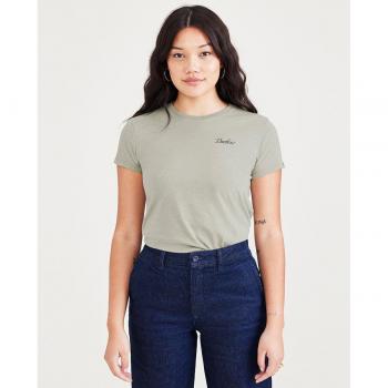Top Dockers Femme Manga Corta Cuello Redondo Logo Amplio