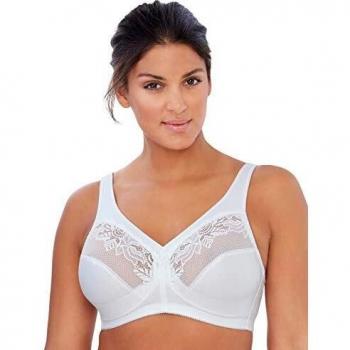 Glamorise Bügelloser BH MagicLift Minimizer, Einfarbig, Weiß, 80E